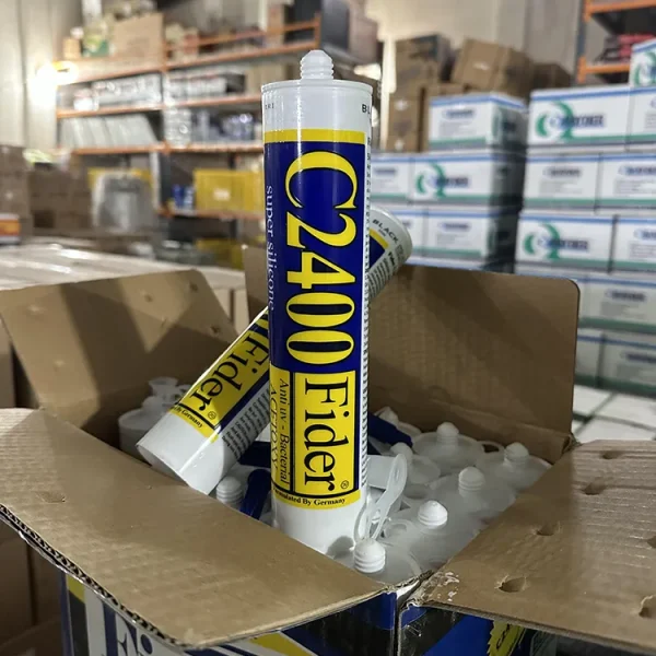 چسب سیلیکون فیدر آبی کارتریجی سفید